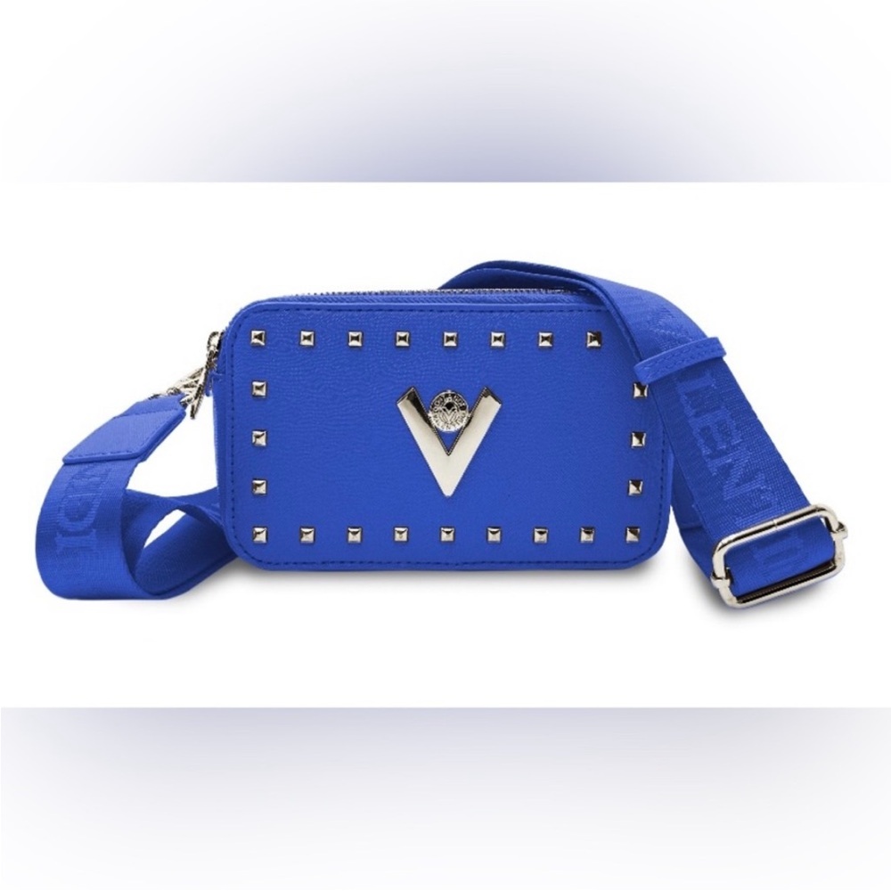 BN VALENTINO ORLANDI DOUBLE ZIP CAMERA BAG ROYAL BLUE
